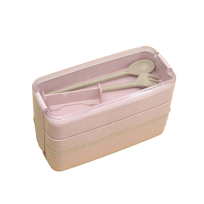 3 Layers Wheat Straw Bento Box2