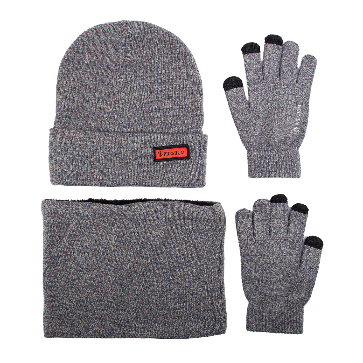 3 Pcs Beanie Scarf Gloves Set2