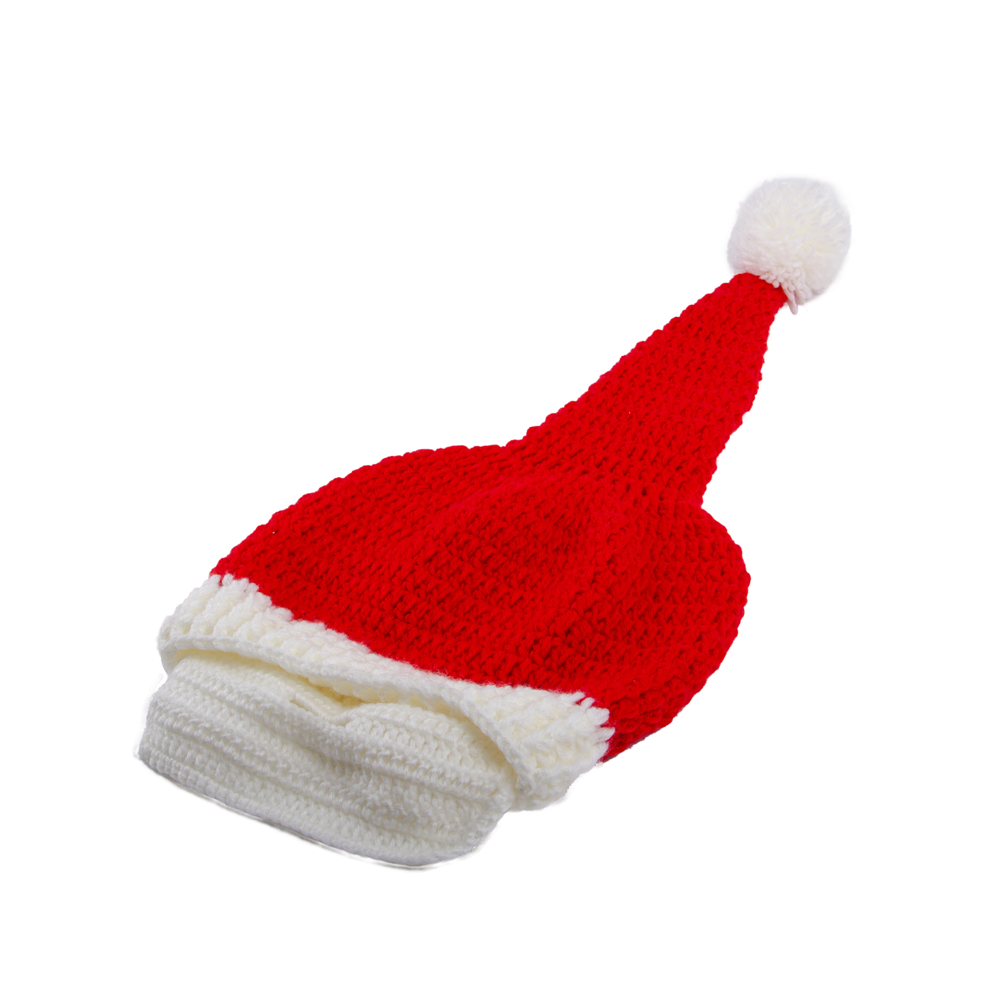 Knitted Santa Hat With Beard Mask1