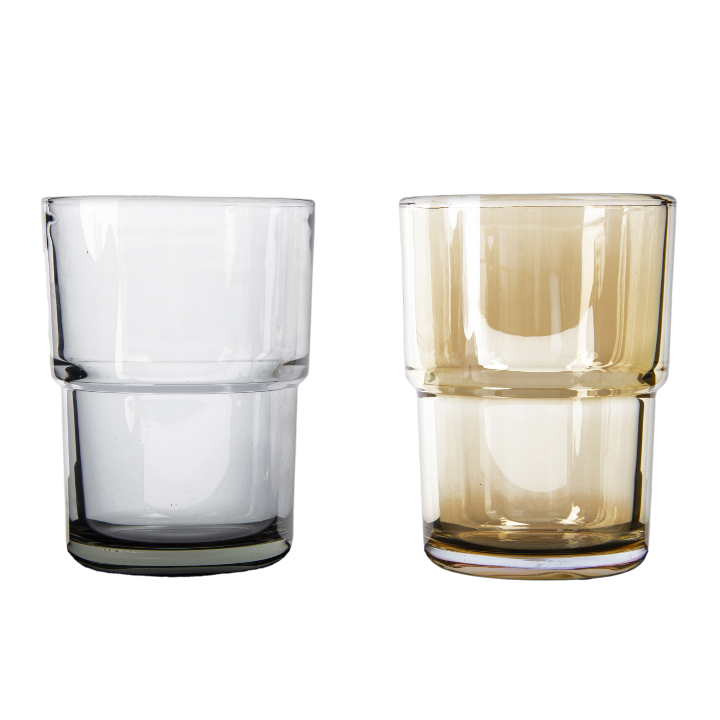 Stackable Colored Drinking Glass