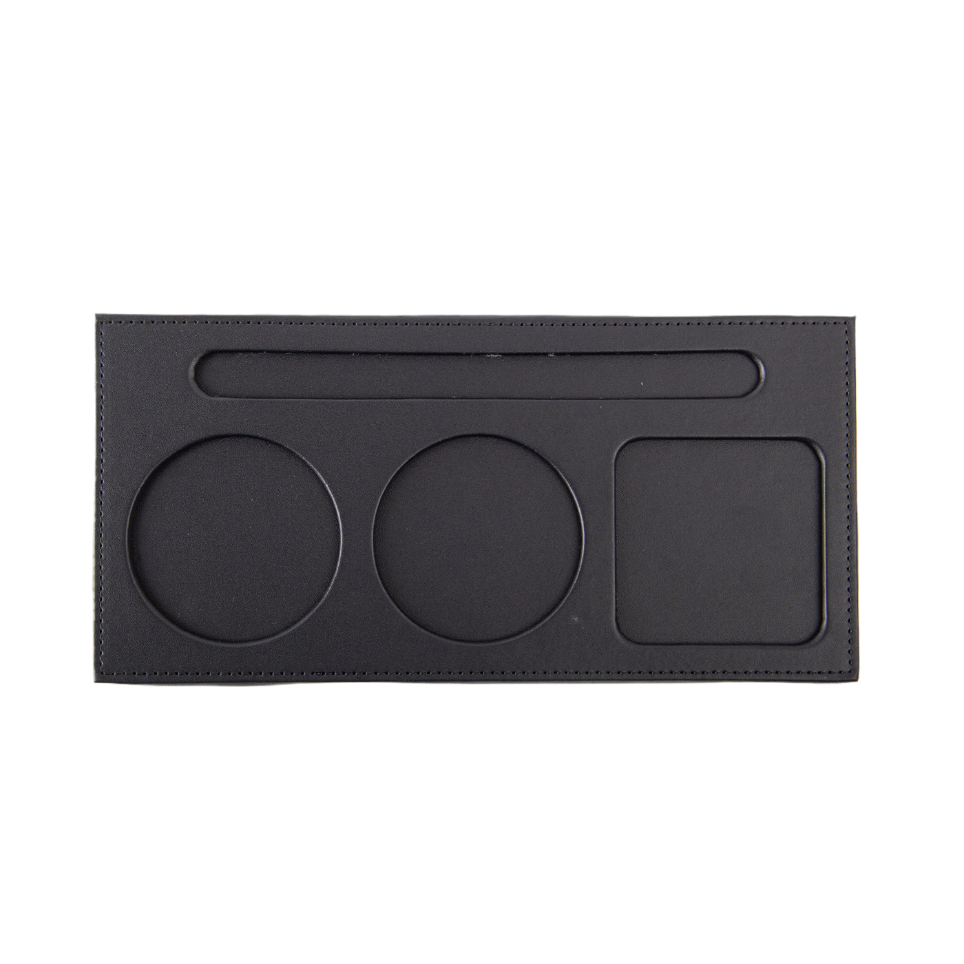 PU Leather Cup Coaster With Pen Slot1