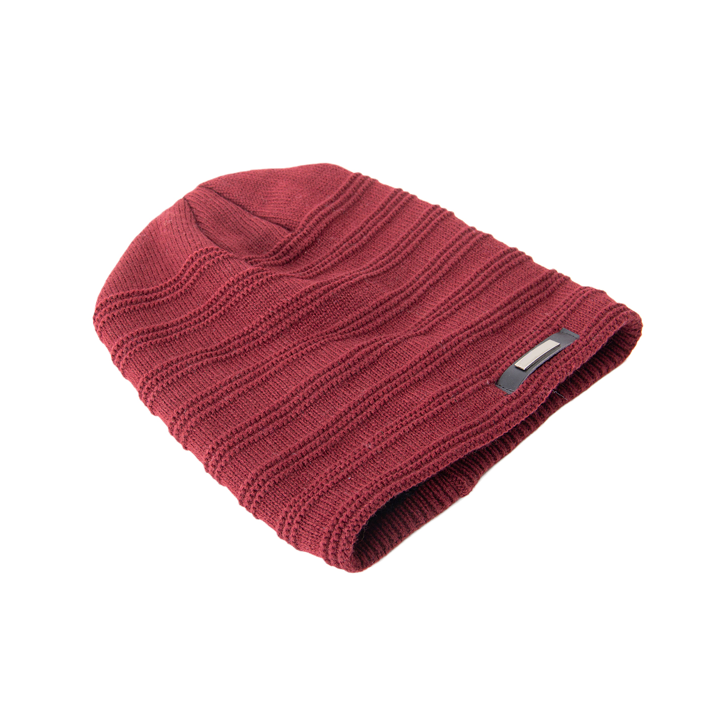 Fuzzy Lined Jacquard Slouchy Beanie3