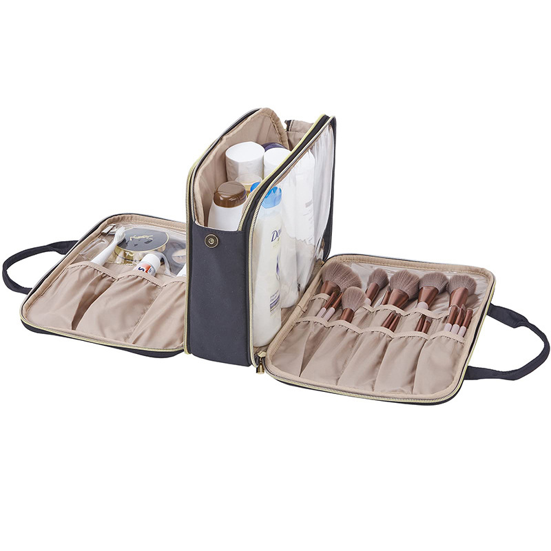 Waterproof Cosmetic Bag With Brush Storage1