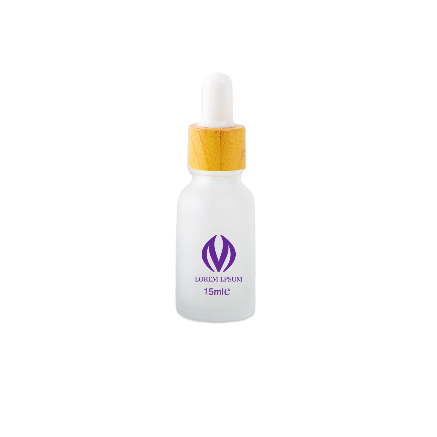 Bamboo Cap Essential Oil Glass Dropper Bottle