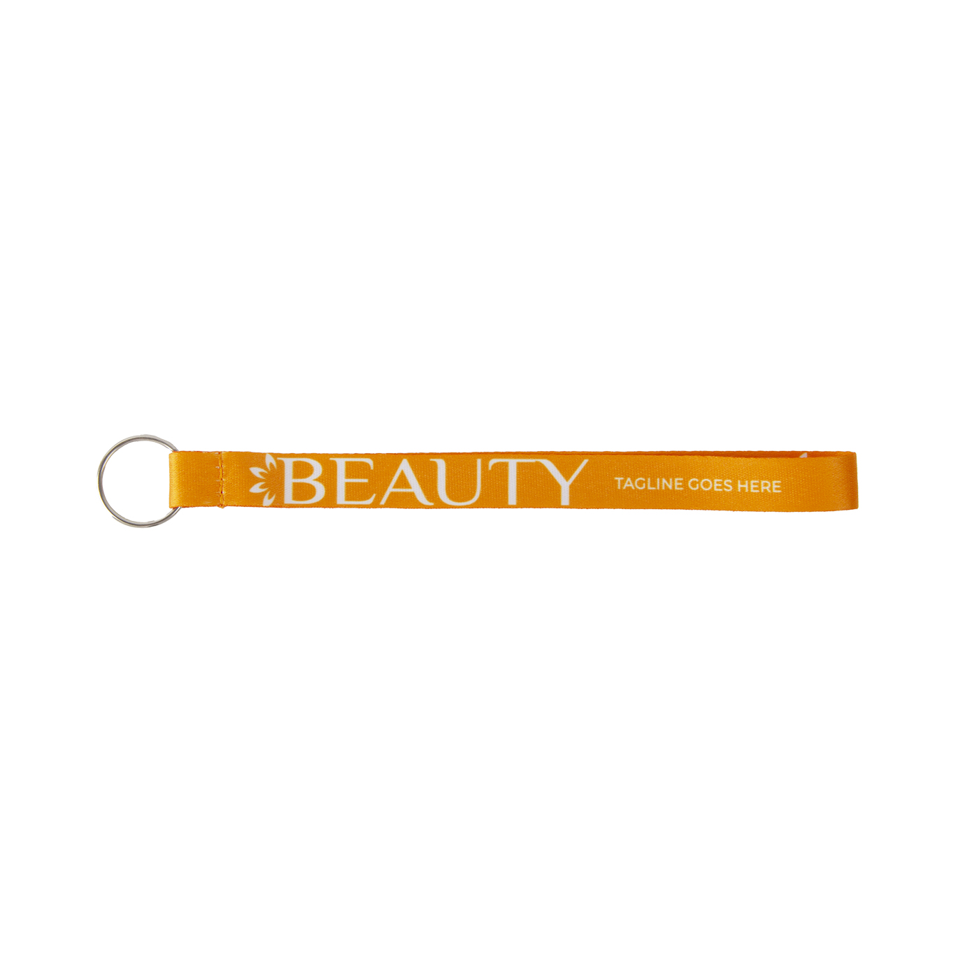 Polyester Wrist Lanyard Keychain With Split Ring
