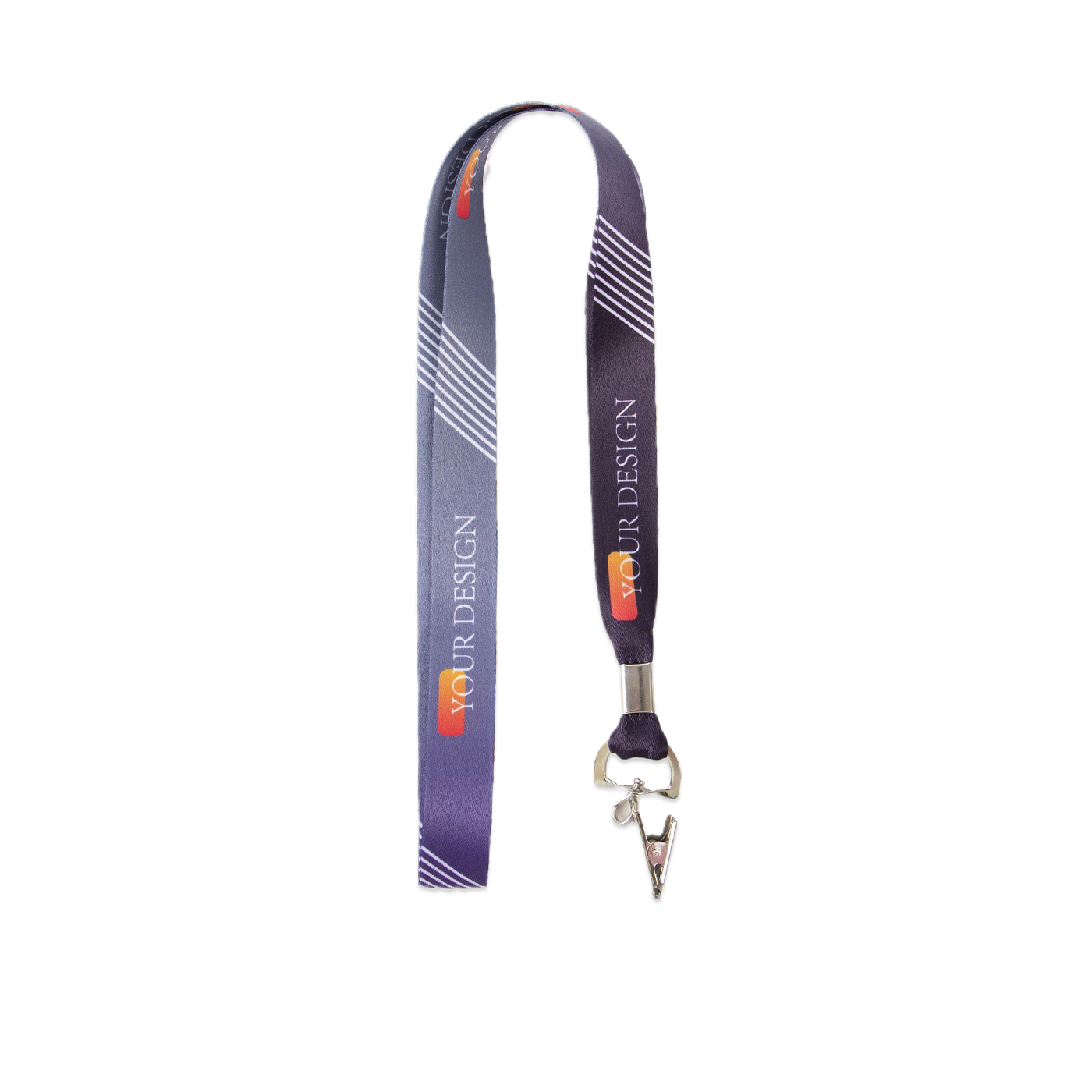 Badge Holder Lanyard With Bulldog Clip3