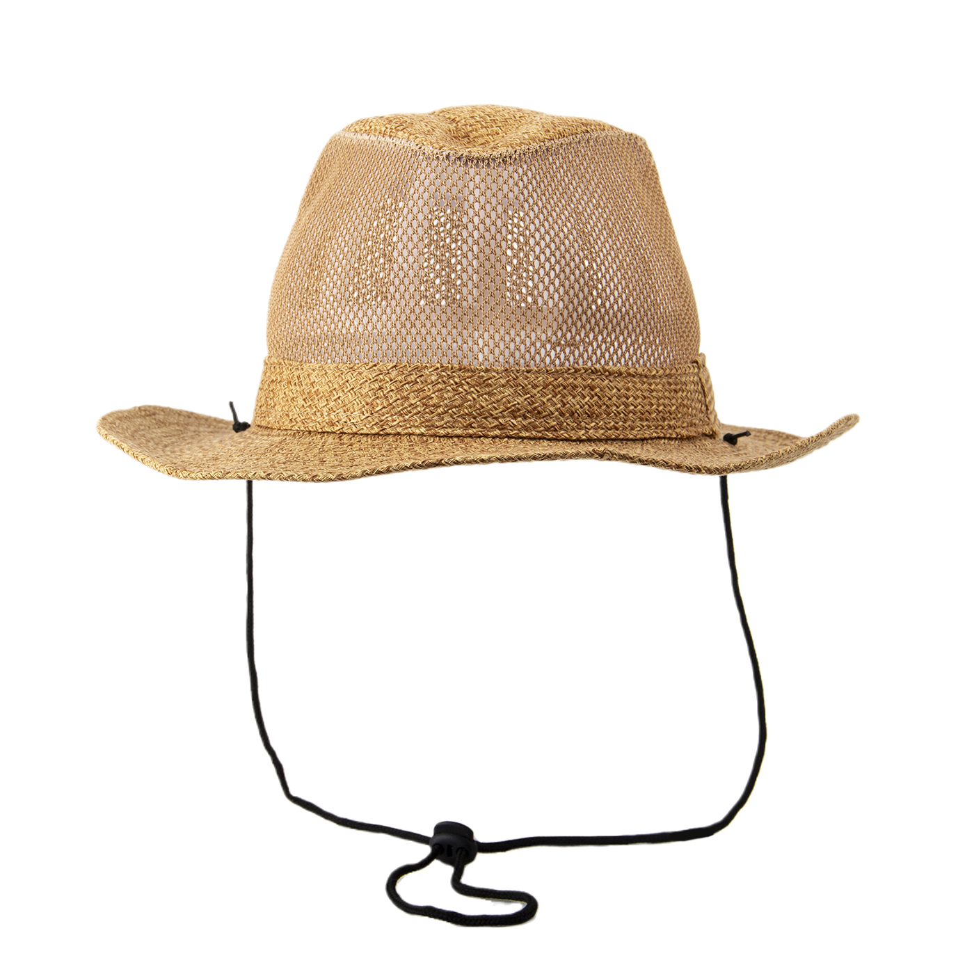 Mesh Straw Hat With Strap2